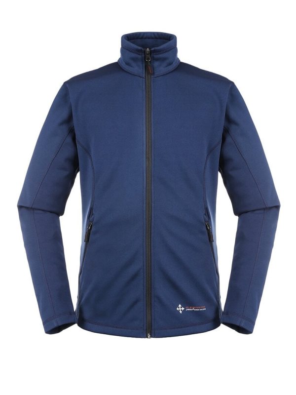 Softshell work jacket with full front zipper, high collar, and multiple pockets for outdoor and industrial uniforms. Customizable for workwear production in China.