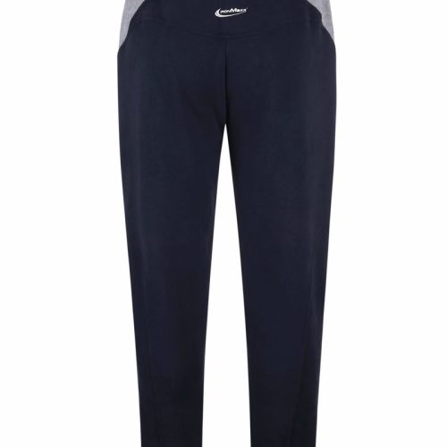 Relaxed-fit navy and gray casual sweatpants with elastic waistband, suitable for sports, workouts, and leisure activities. Customizable workwear uniforms from China manufacturer Shaoshan.