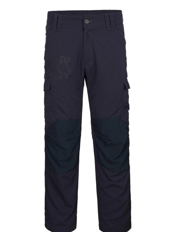 Workwear cargo work pants with multiple pockets, durable fabric, and adjustable waistband for industrial or construction uniforms. Suitable for professional safety and comfort.