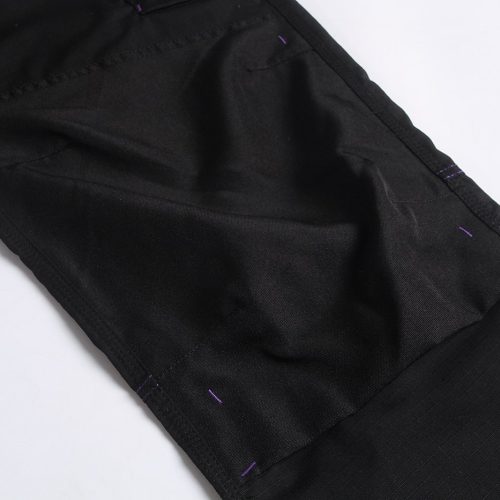 High-quality black workwear fabric with reinforced stitching for durability and comfort, ideal for custom uniforms made in China. Perfect for industrial, security, or corporate apparel.