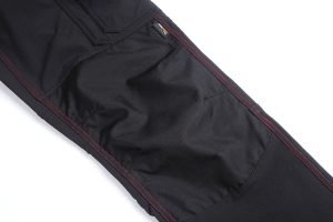 Durable black work pants with multiple pockets, reinforced stitching, and comfortable fit, ideal for industrial, construction, or service jobs requiring functional workwear.
