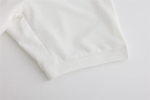 Polyester workwear fabric close-up showing durable, lightweight material designed for comfort and practicality in uniform manufacturing.