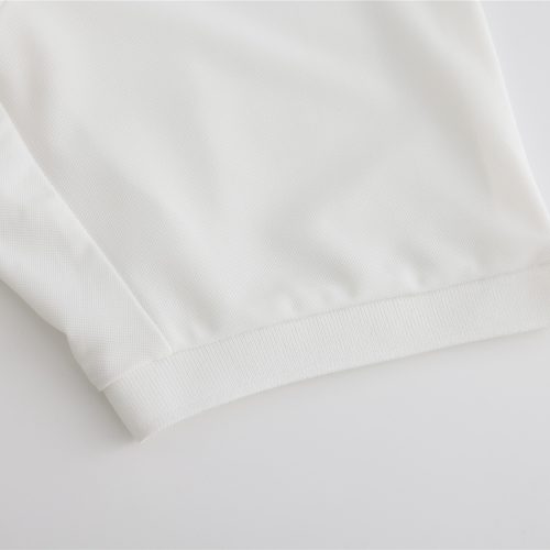Polyester workwear fabric close-up showing durable, lightweight material designed for comfort and practicality in uniform manufacturing.