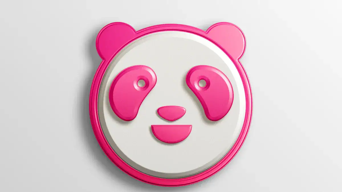 Pink panda face wall decor with cute features, perfect for children's rooms or playful interior design. Bright and cheerful design adds a fun touch to any wall. Made from durable materials for long-lasting use.