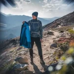 Custom outdoor clothing for hiking and trekking, durable rugged mountain apparel in China.