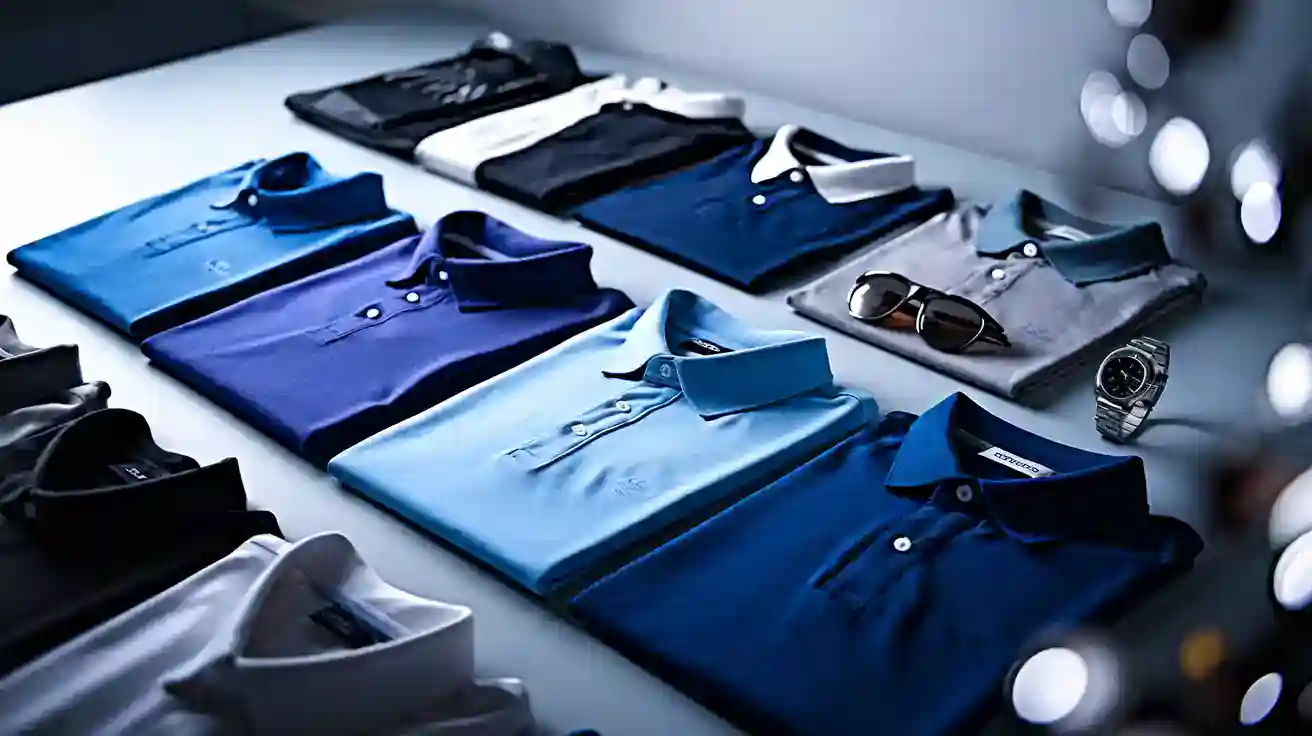 Elegant custom polo shirts displayed in various colors, perfect for corporate branding and uniforms, showcasing high-quality fabric and craftsmanship from a leading manufacturer in China.