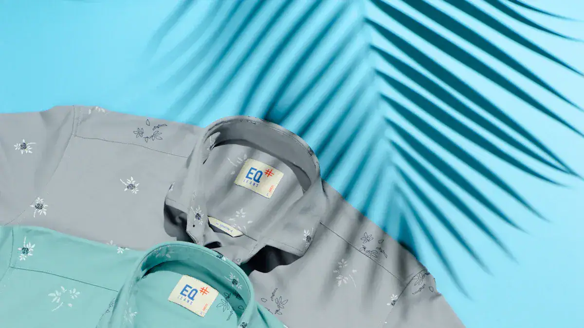 High-quality custom printed shirts from a leading China uniform manufacturer with floral patterns and vibrant colors. Perfect for corporate and promotional needs.