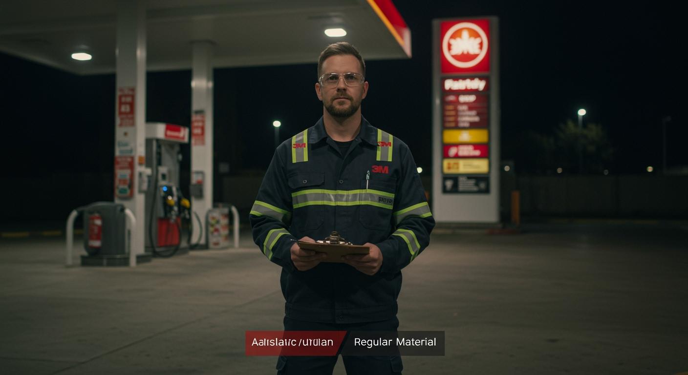 Gas Station Workwear Reflective Strips: 3M vs. Regular Material Safety