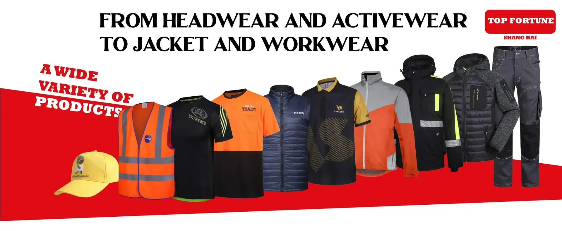 Adult workwear layers shown in a supplier product graphic
