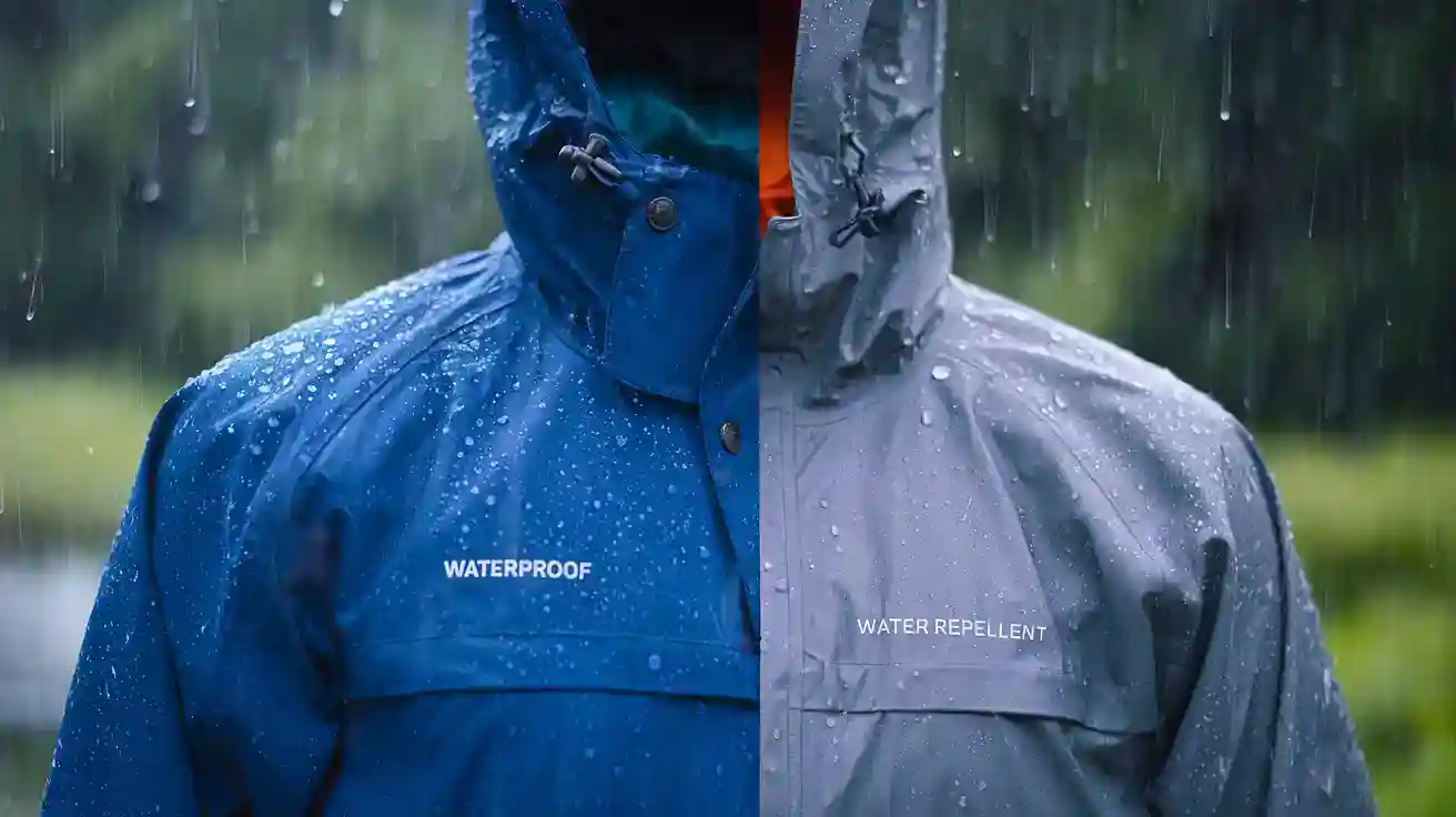 Waterproof and water-repellent jackets designed for outdoor conditions, featuring durable, rain-resistant fabric, perfect for protection against rain and wet weather.