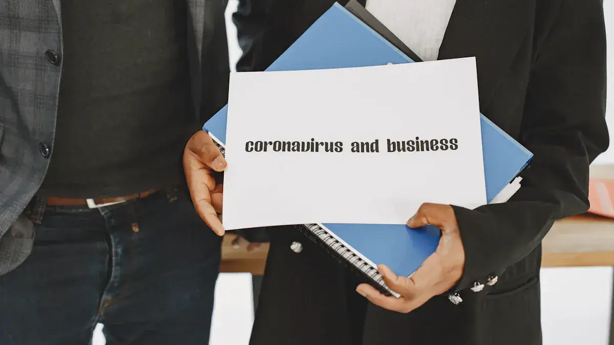 High-quality custom workwear clothing for businesses, manufactured in China, with a focus on safety and professionalism during the coronavirus pandemic.