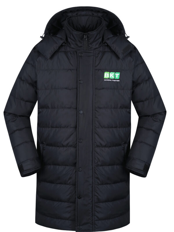 Long warm winter down outdoor work BKT company employee jacket