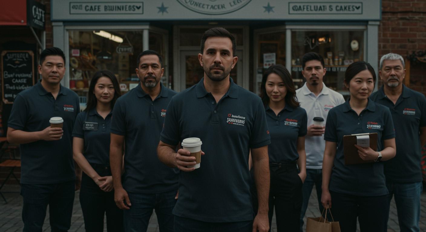 Custom polo shirts with logo for local businesses