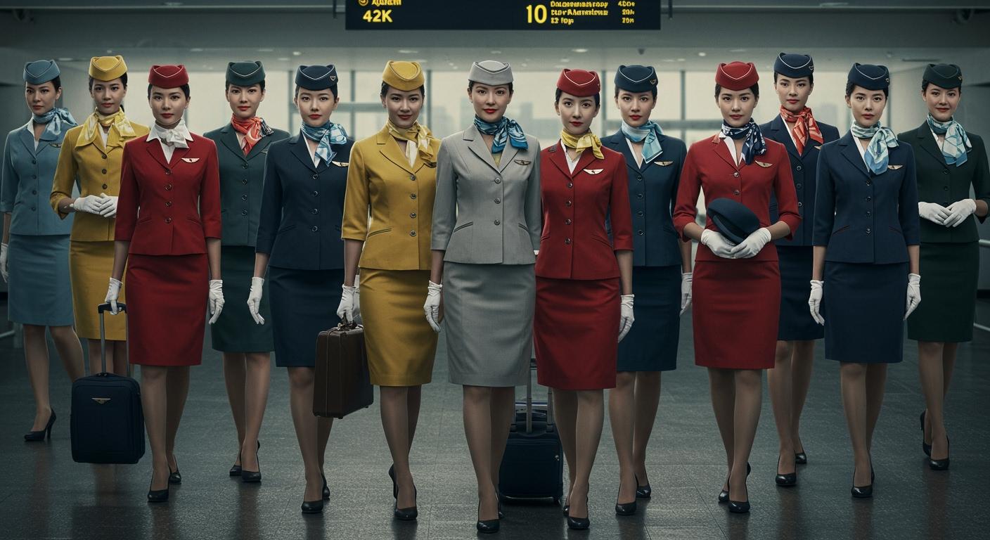 Airline stewardess uniforms around the world revealed
