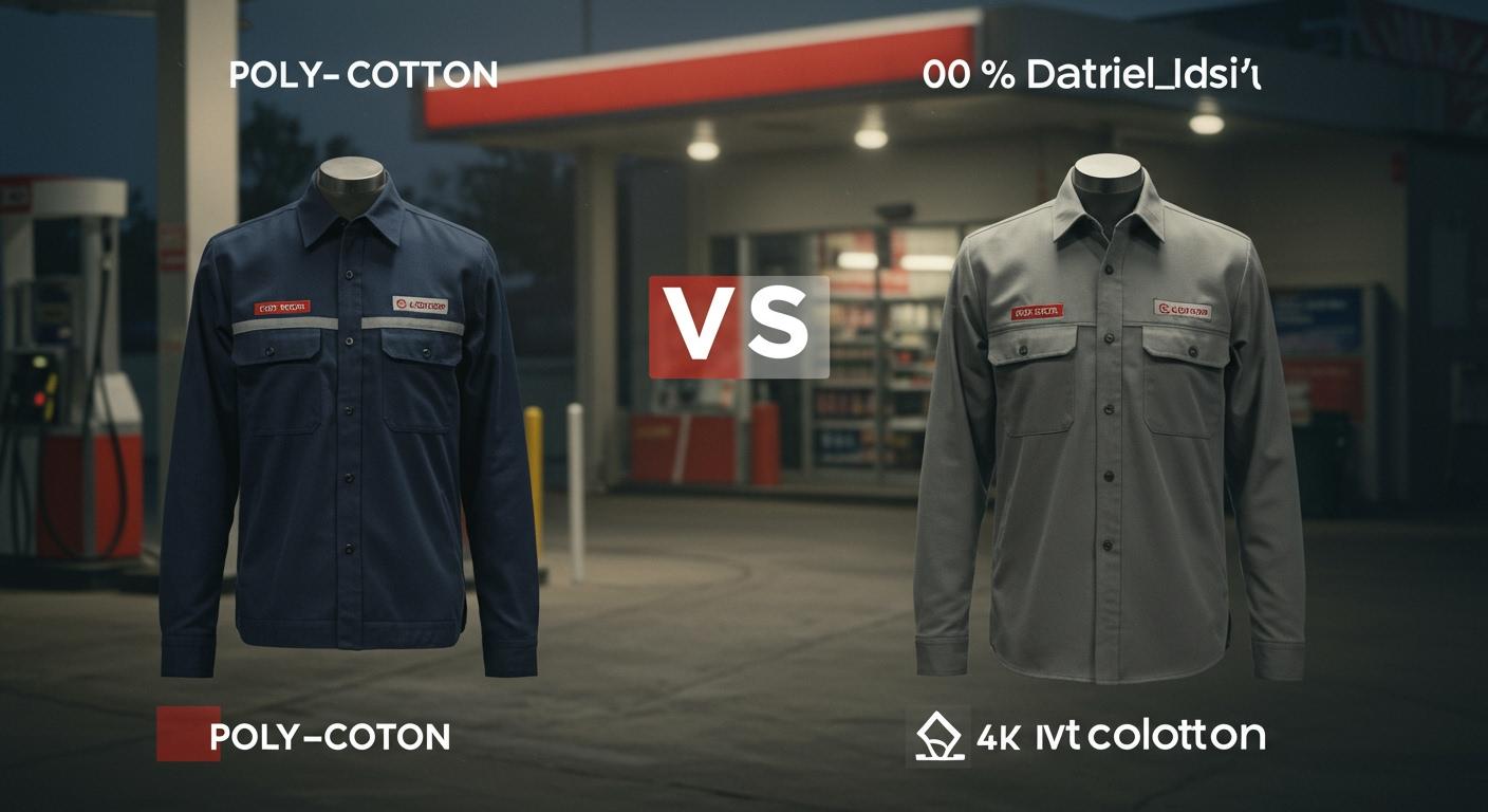 Gas Station Convenience Uniforms: Poly-Cotton vs. 100% Cotton – OEM Cost & Durability