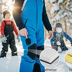 Waterproof winter overalls with reinforced padding and sagion fleece lining designed for outdoor protection in snowy conditions.