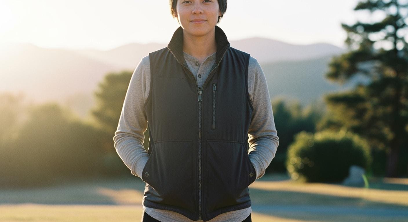 Which vest jacket keeps you comfy outdoors?