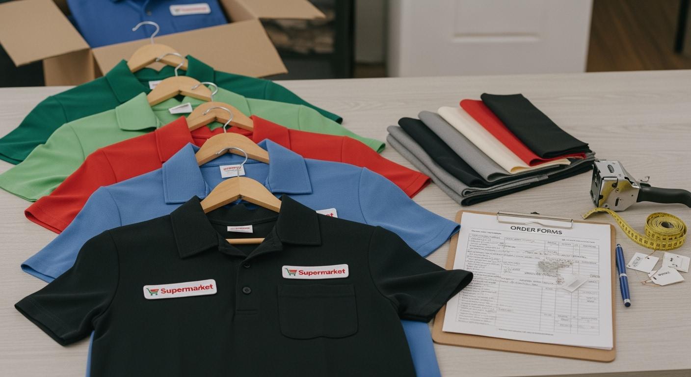 Supermarket Chain Uniforms Bulk Customization: Logo, Fabric & Delivery Solution