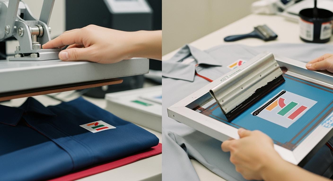 Convenience Store Uniform Logo Printing: Heat Transfer vs. Screen Printing