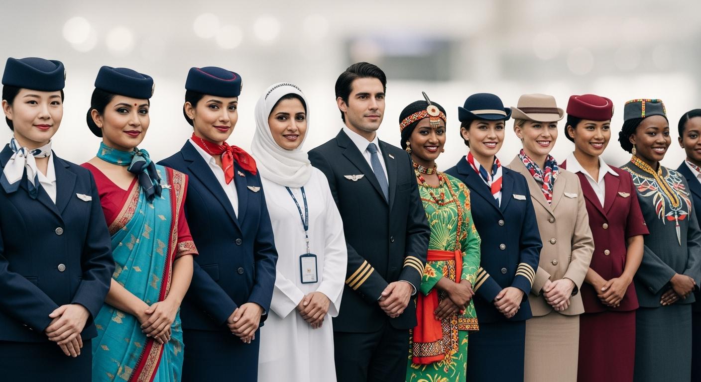 What cabin attendant uniforms look like worldwide