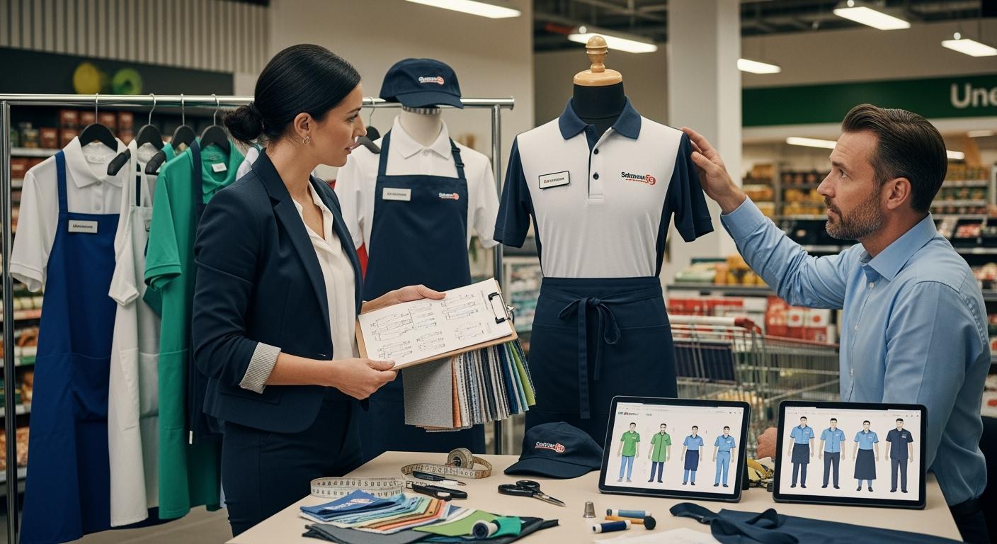 Supermarket uniform customization process
