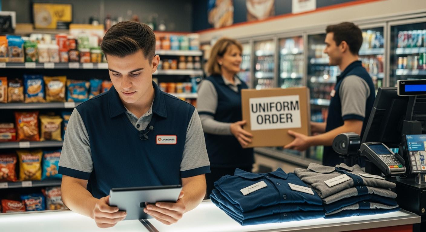 Convenience store uniform order process