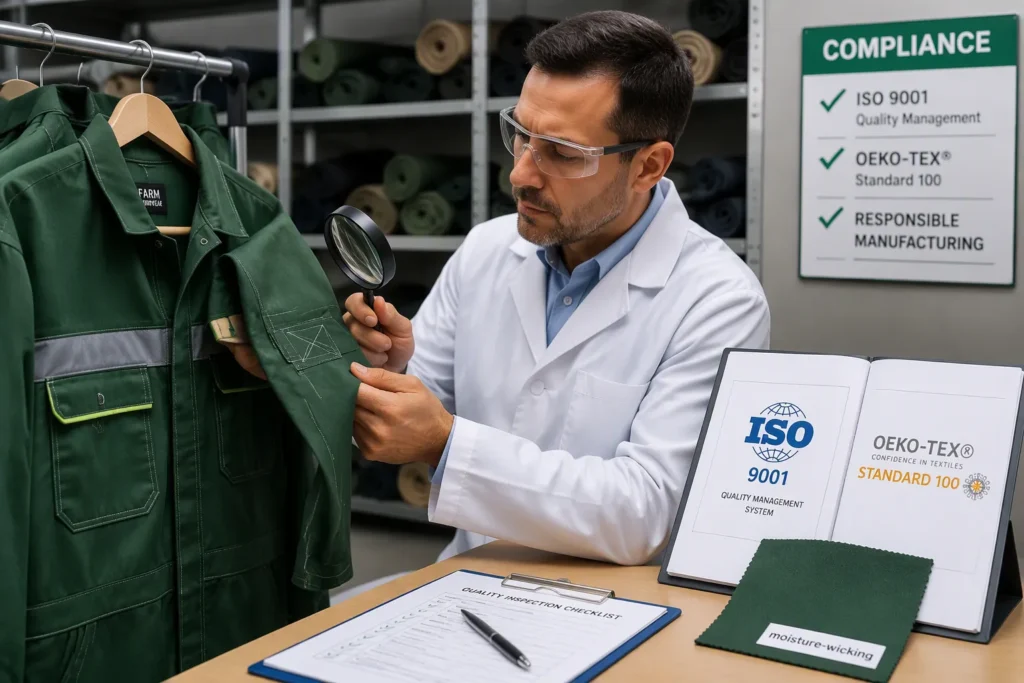 Certifications, Compliance, and Trends for Farm Worker Uniform OEM China