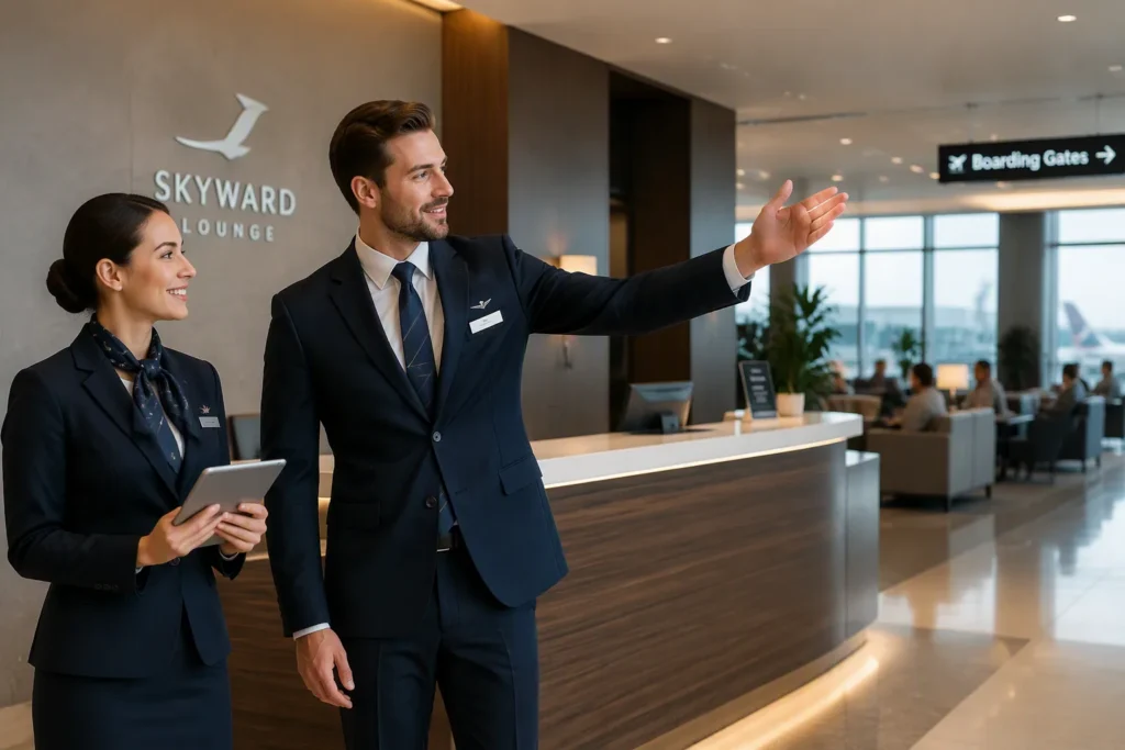 Airport Lounge Staff Uniform OEM China | Branded Lounge & Gate Workwear