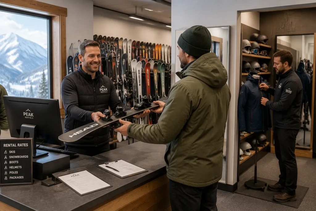 Ski Rental Shop Uniform OEM China | Branded Counter & Fitting Staff Workwear