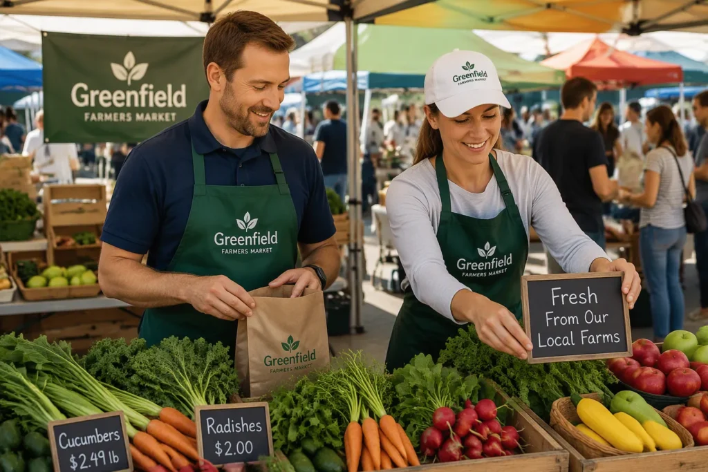 Farmers Market Staff Uniform OEM China | Branded Stall & Vendor Workwear
