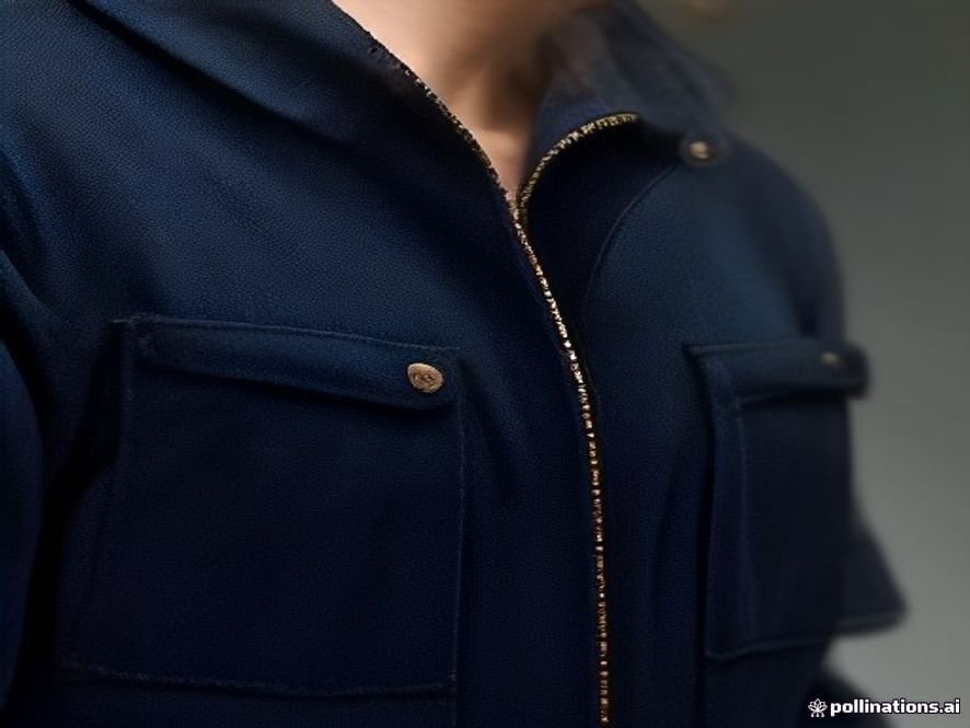 Close-up of coverall zipper, chest pocket, and reinforced stitching on durable workwear fabric