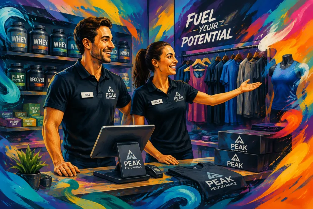 Fitness & Sports Nutrition Retail Staff Apparel OEM | Shops & Sales Teams