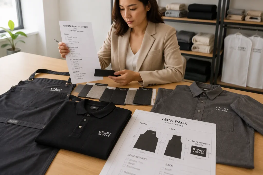 Cafe staff uniform OEM procurement checklist